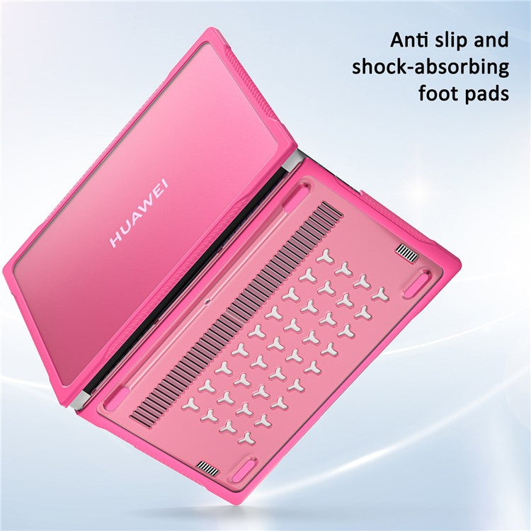 Sailor Series for Huawei MateBook D14 (2023) Laptop Case Dual Layer PC+TPU Protective Cover - Rose