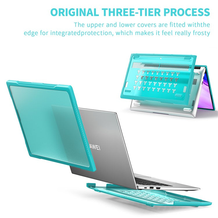 Sailor Series for Huawei MateBook D14 (2023) Laptop Case Dual Layer PC+TPU Protective Cover - Baby Blue