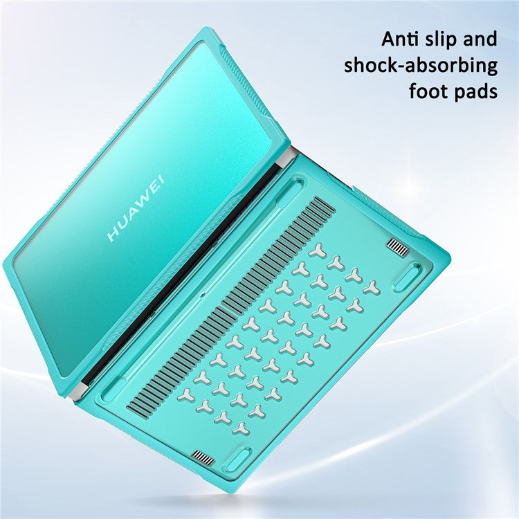 Sailor Series for Huawei MateBook D14 (2023) Laptop Case Dual Layer PC+TPU Protective Cover - Baby Blue
