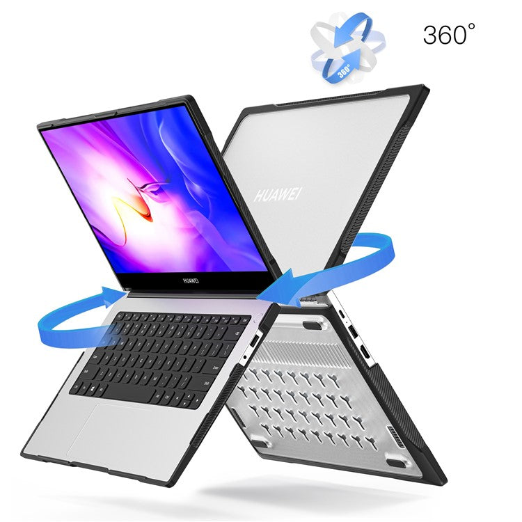 Sailor Series for Huawei MateBook D14 (2023) Laptop Case Dual Layer PC+TPU Protective Cover - Transparent