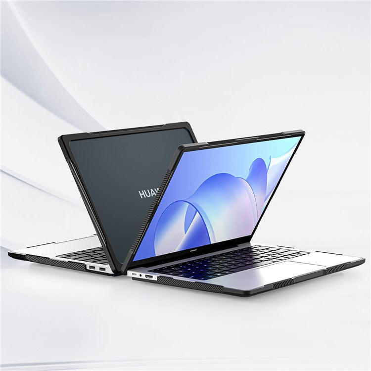 Sailor Series for Huawei MateBook 14 (2021) / (2022) / (2023) Laptop Case PC+TPU Notebook Cover - Transparent Black