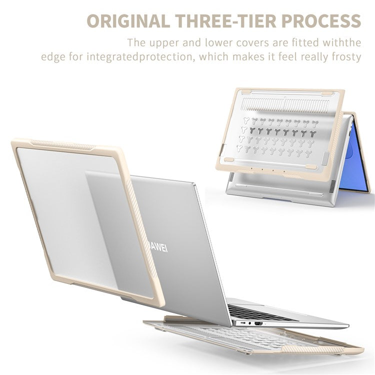 Sailor Series for Huawei MateBook 14 (2021) / (2022) / (2023) Laptop Case PC+TPU Notebook Cover - Khaki