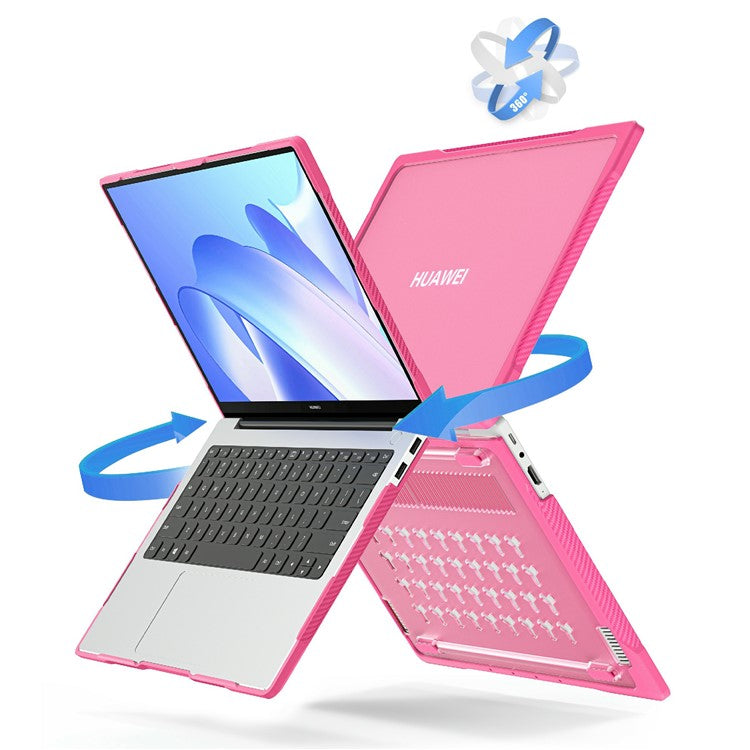 Sailor Series for Huawei MateBook 14 (2021) / (2022) / (2023) Laptop Case PC+TPU Notebook Cover - Rose