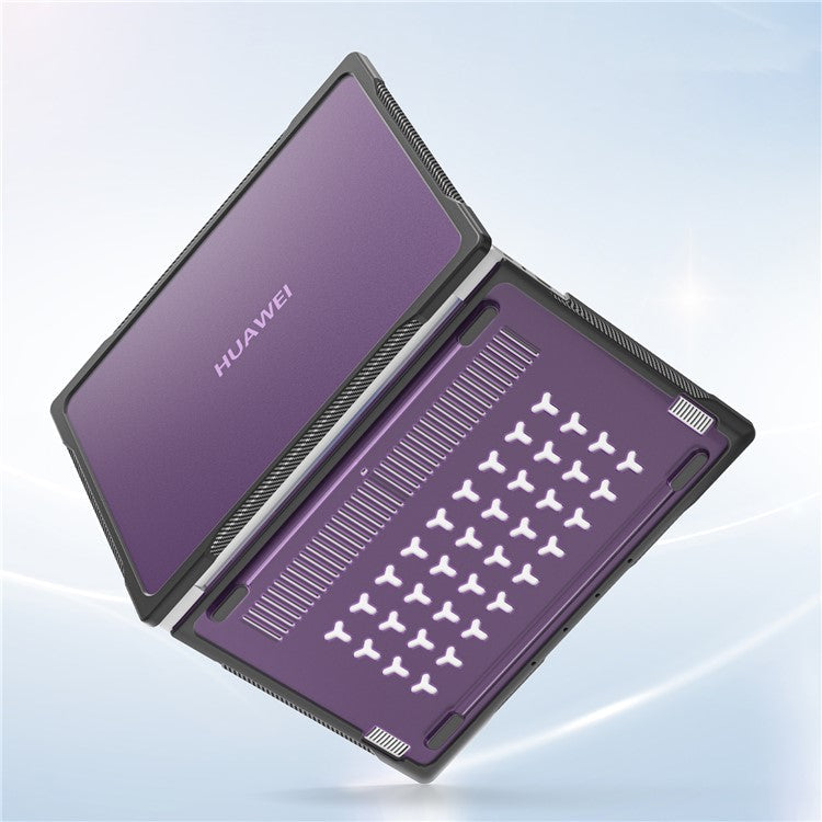 Sailor Series for Huawei MateBook 14 (2021) / (2022) / (2023) Laptop Case PC+TPU Notebook Cover - Transparent Purple