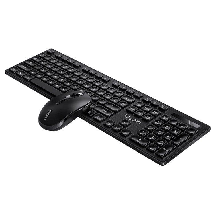 YINDIAO V3Max 2.4G Wireless Smart Sleep Office Keyboard Mouse Set for Computer Laptop - Black
