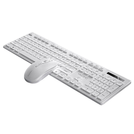 YINDIAO V3Max 2.4G Wireless Smart Sleep Office Keyboard Mouse Set for Computer Laptop - White