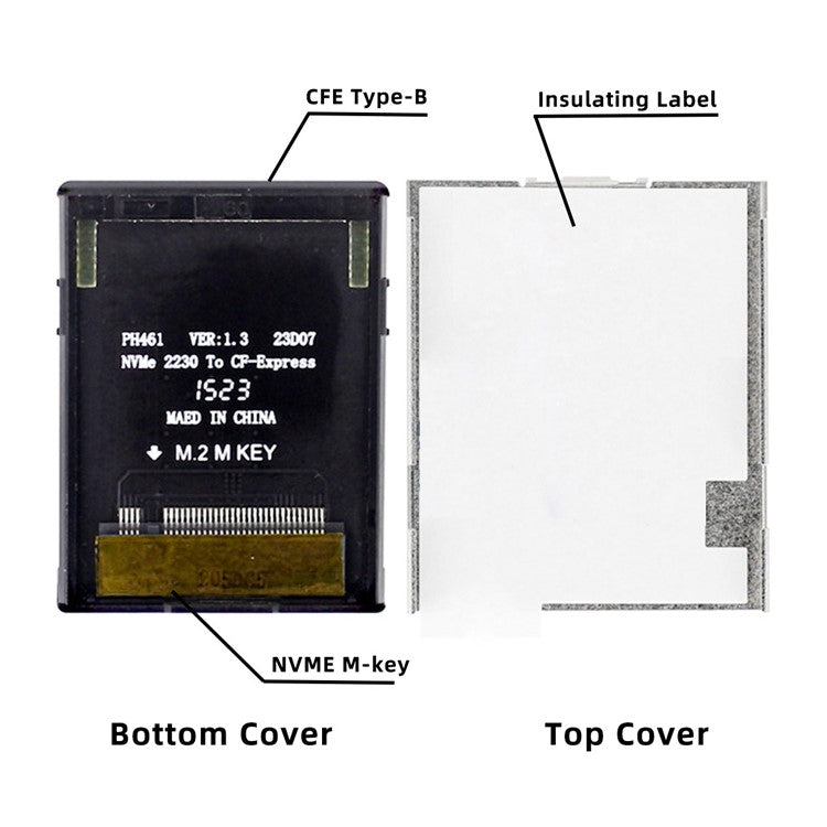 SA-046-CFB CFexpress Type-B to NVME Memory Card Kit Case CFE CFB NGFF M-key Adapter Compatible with XS Camera 8K RAW PCIe Expansion