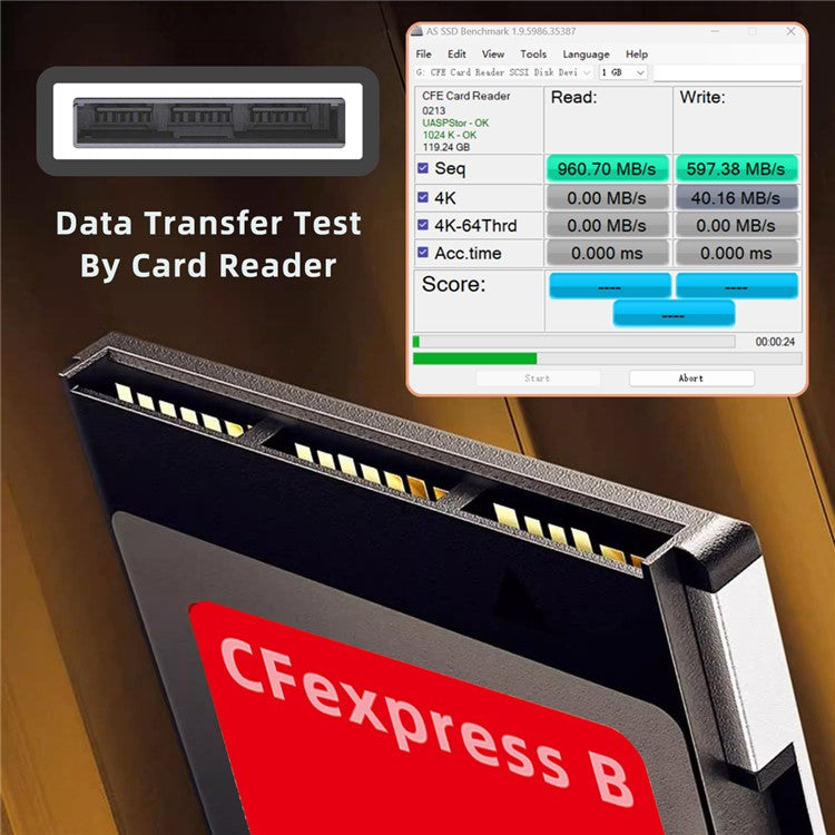 SA-046-CFB CFexpress Type-B to NVME Memory Card Kit Case CFE CFB NGFF M-key Adapter Compatible with XS Camera 8K RAW PCIe Expansion