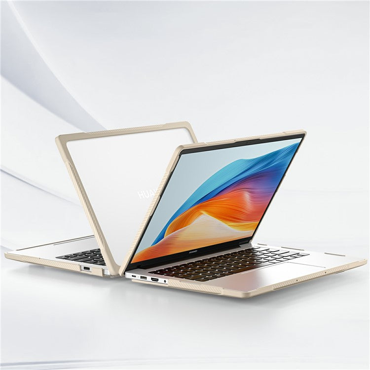 Sailor Series for Huawei MateBook D14 (2023) Case PC+TPU Anti-Cracking Protective Cover - Khaki