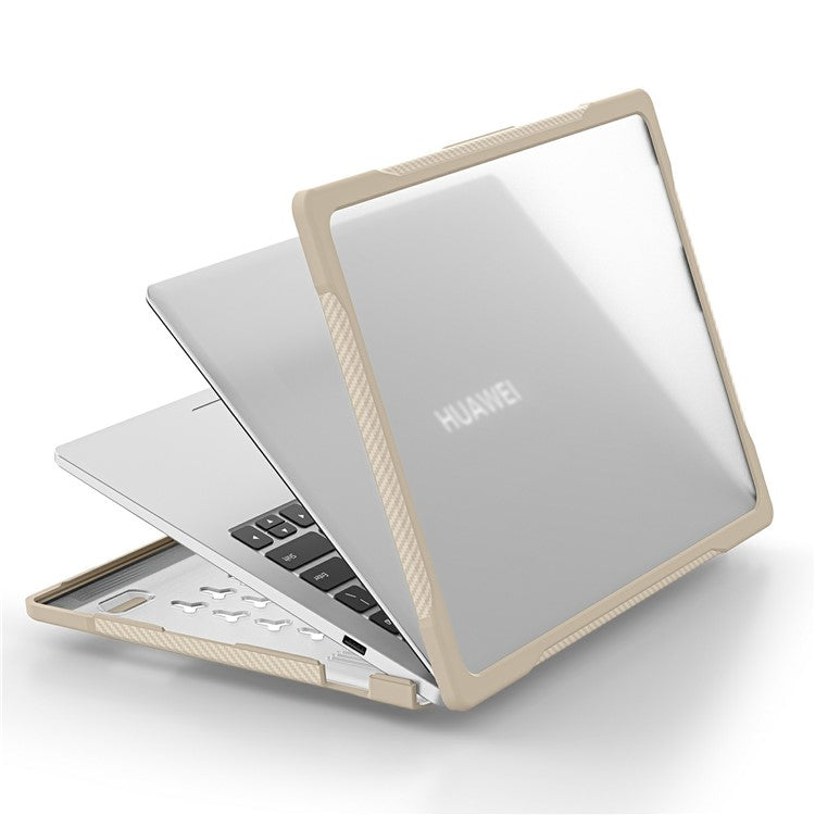 Sailor Series for Huawei MateBook D14 (2023) Case PC+TPU Anti-Cracking Protective Cover - Khaki