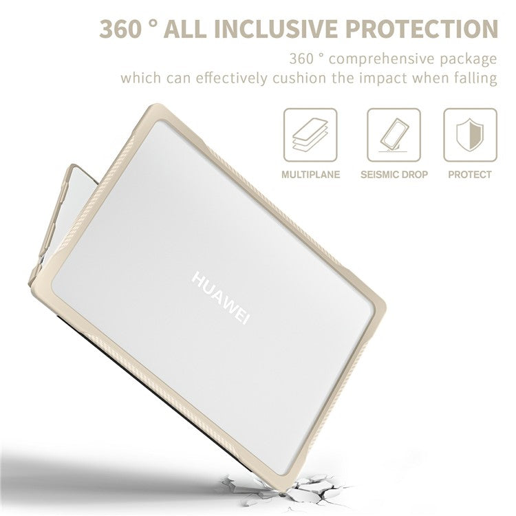 Sailor Series for Huawei MateBook D14 (2023) Case PC+TPU Anti-Cracking Protective Cover - Khaki