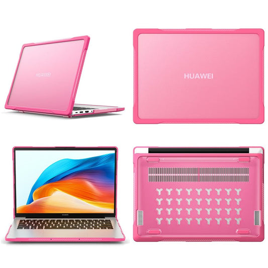 Sailor Series for Huawei MateBook D14 (2023) Case PC+TPU Anti-Cracking Protective Cover - Rose