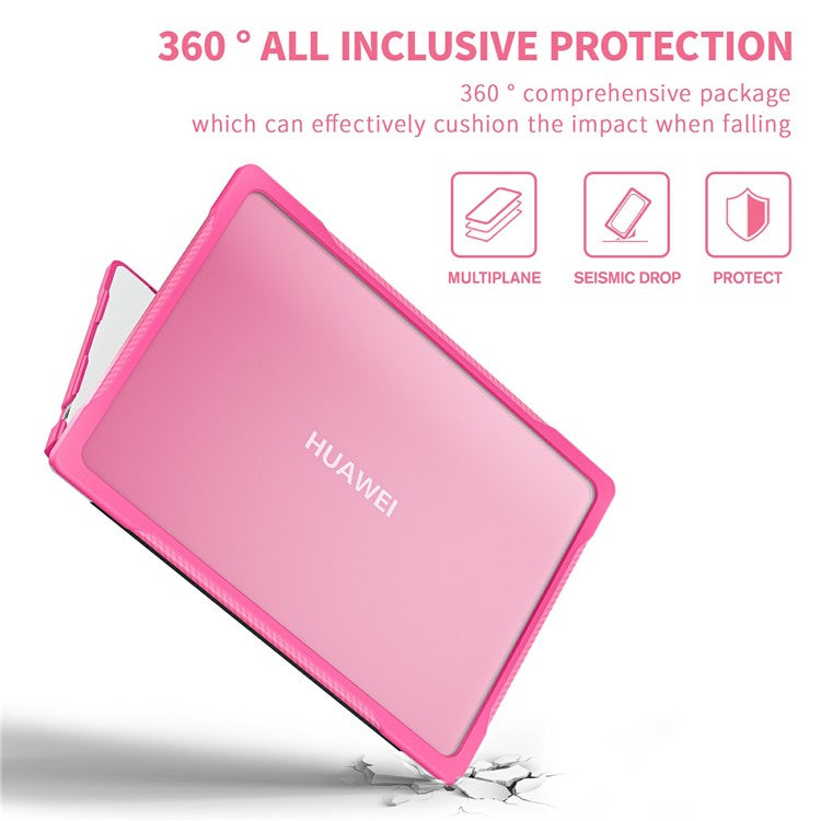 Sailor Series for Huawei MateBook D14 (2023) Case PC+TPU Anti-Cracking Protective Cover - Rose