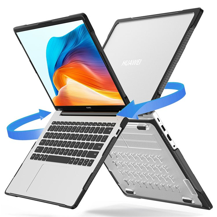 Sailor Series for Huawei MateBook D14 (2023) Case PC+TPU Anti-Cracking Protective Cover - Transparent