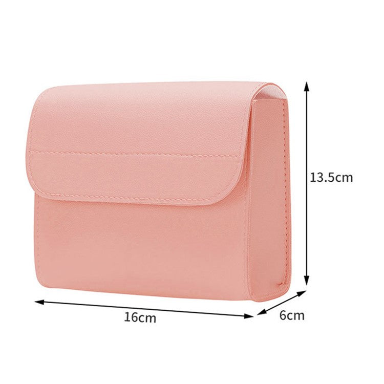 14 inch Laptop Sleeve Ultra-Thin PU Leather Carrying Pouch + Small Bag - Milk Tea Pink