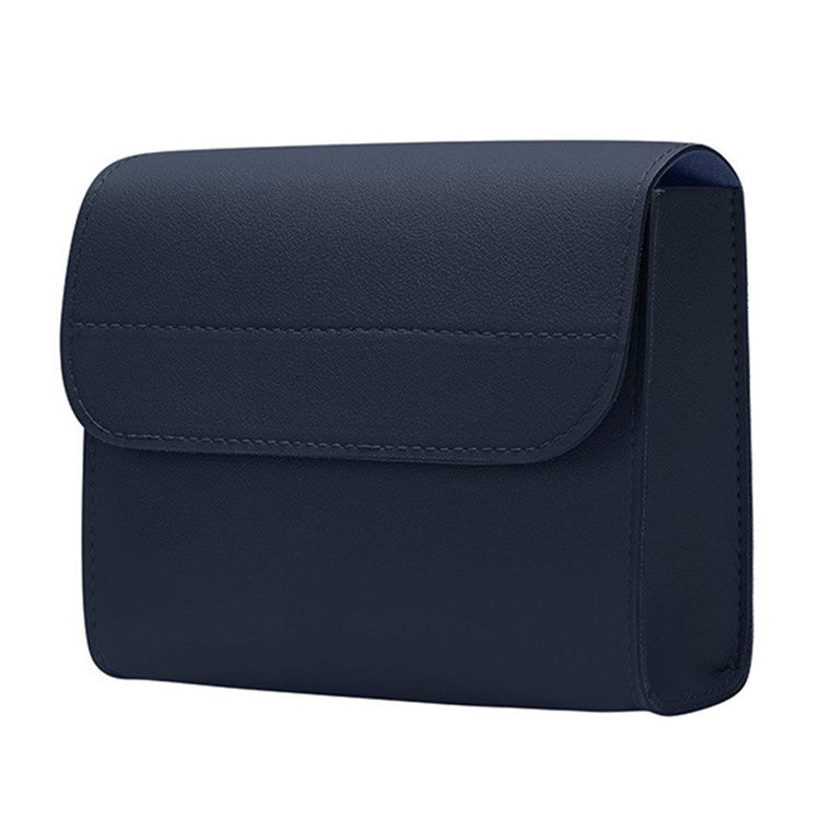 14 inch Laptop Sleeve Ultra-Thin PU Leather Carrying Pouch + Small Bag - Navy Blue