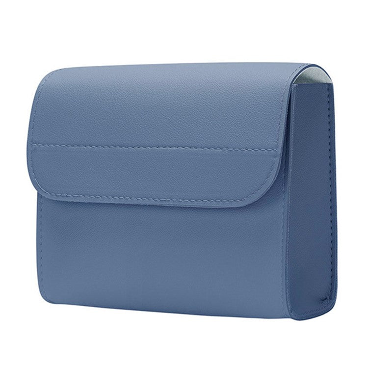 14 inch Laptop Sleeve Ultra-Thin PU Leather Carrying Pouch + Small Bag - Grey Blue