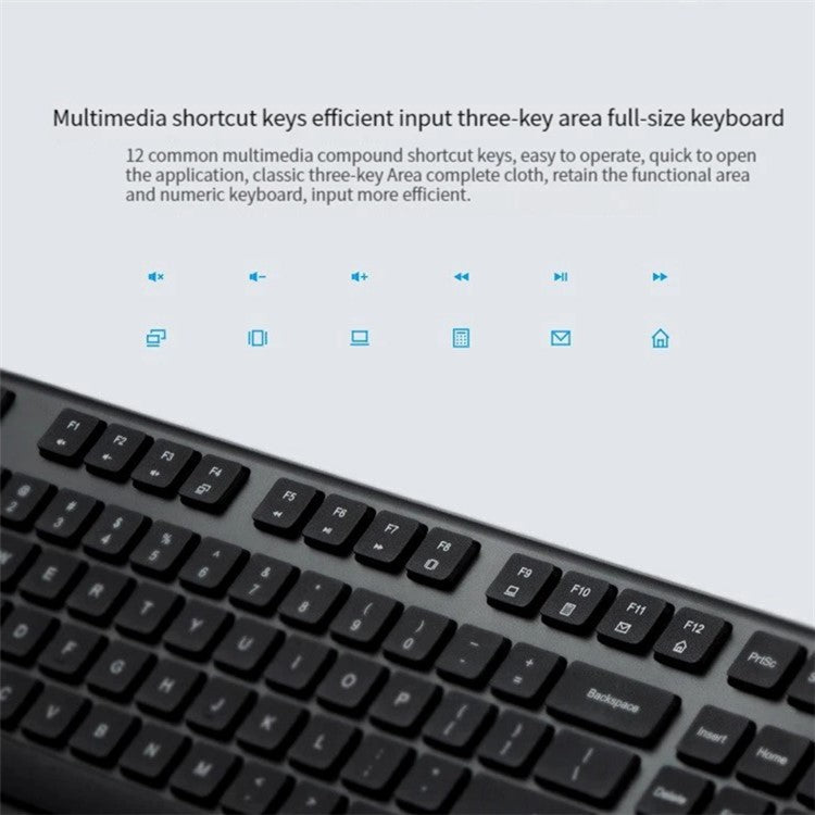 XIAOMI WXJS02YM 2.4G Wireless Keyboard + Mouse Set for Windows 10 and Above