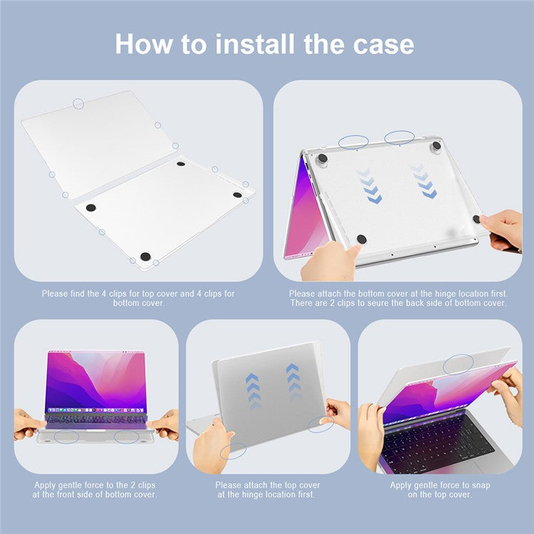 BENWIS MP-SMC For MacBook Pro 16 inch (2024) (2023) (2021) A2485, A2780 Laptop Case Slim Notebook Cover - Transparent White