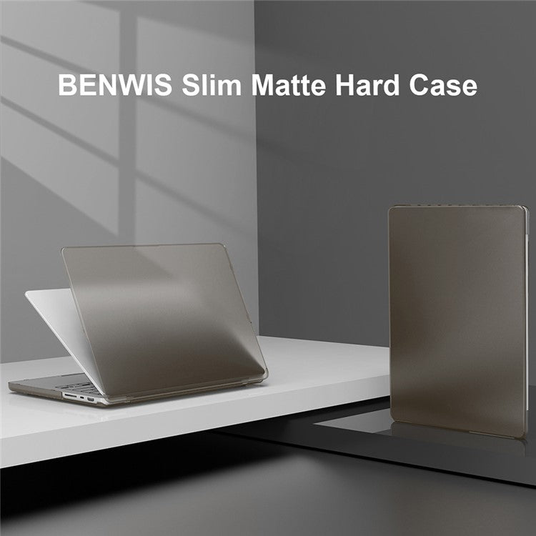 BENWIS MP-SMC For Macbook Air 15 inch (2025) / (2024) / (2023) A2941 Cover Notebook Protector Matte Case - Transparent Black