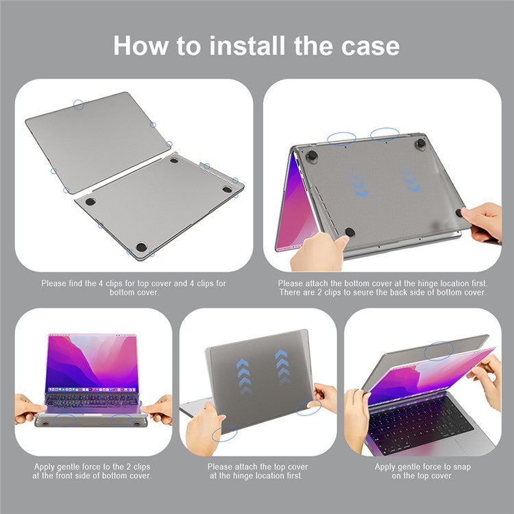 BENWIS MP-SMC For Macbook Air 15 inch (2025) / (2024) / (2023) A2941 Cover Notebook Protector Matte Case - Transparent Black