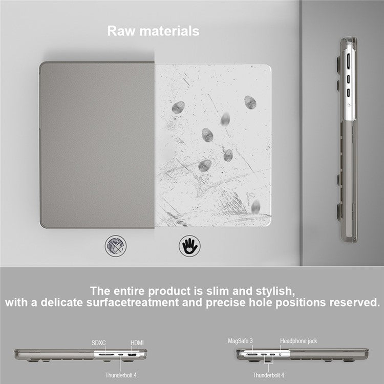 BENWIS MP-SMC For MacBook Pro 13 inch (2019)  / (2020) A1706,A1708,A1989,A2159,A2251,A2289,A2338 Case Notebook Cover Anti-scratch - Transparent Black