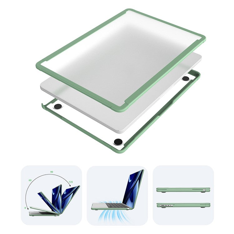 BENWIS MP-SSC For MacBook Air 13 inch (2025) / (2024) / (2022) A2681 Slim Case PC+TPU Laptop Cover - Army Green