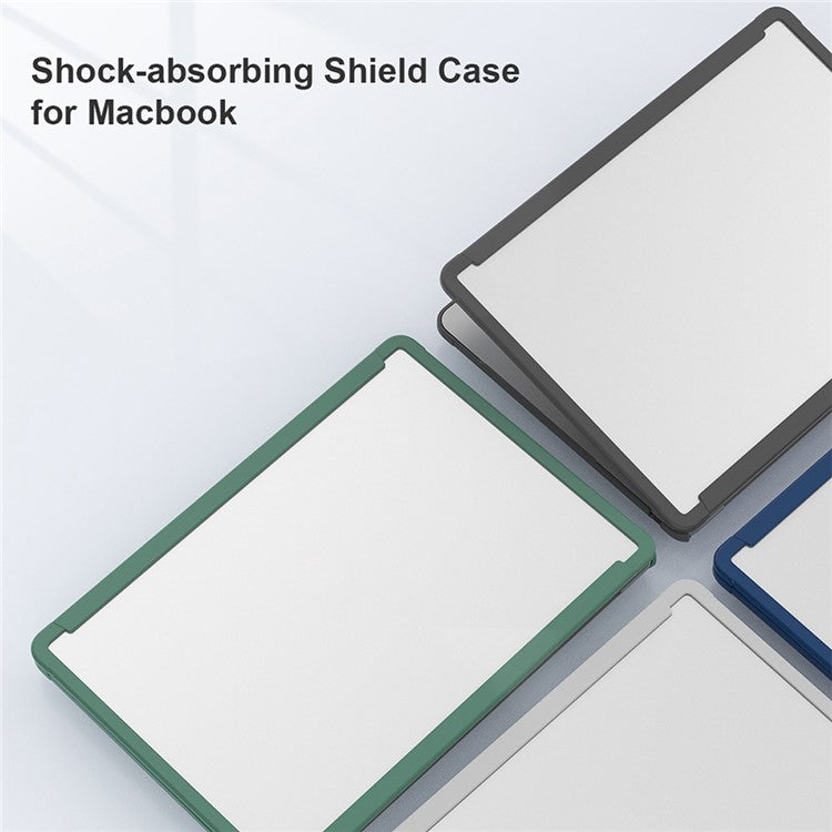 BENWIS MP-SSC For Macbook Air 13 inch (2018-2019) A1932 / (2020) A2179, A2337 Case PC+TPU Laptop Shockproof Cover - Army Green