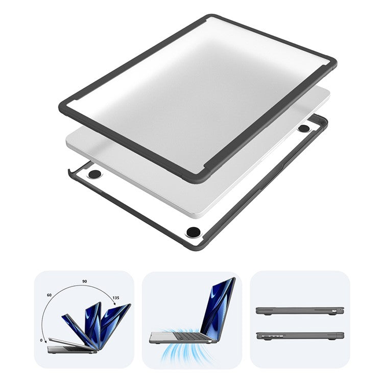 BENWIS MP-SSC For MacBook Pro 13 inch (2016) A1706, A1708 / (2018) / (2019) A1989, A2159 / (2020) A2251, A2289, A2338 PC+TPU Laptop Case - Black