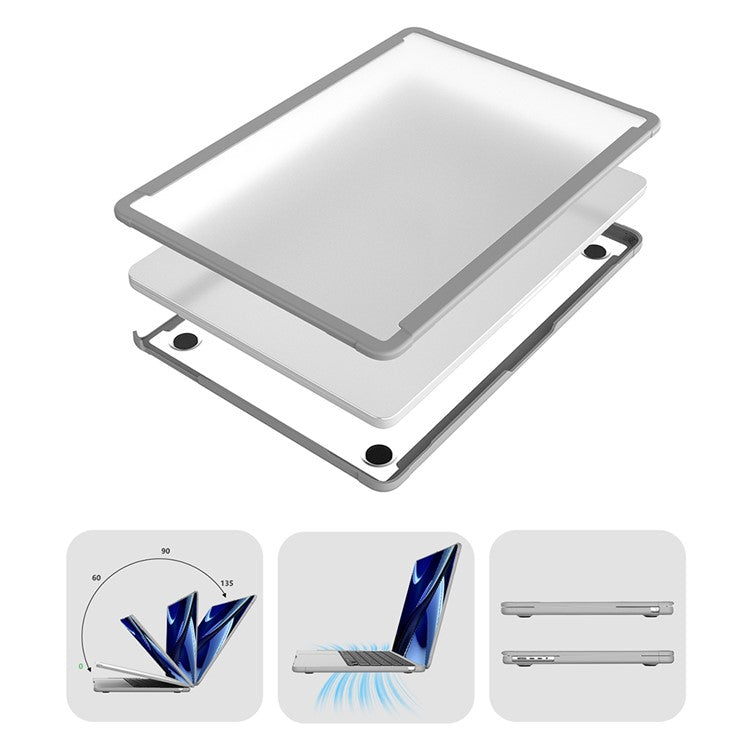 BENWIS MP-SSC For MacBook Pro 13 inch (2016) A1706, A1708 / (2018) / (2019) A1989, A2159 / (2020) A2251, A2289, A2338 PC+TPU Laptop Case - Grey