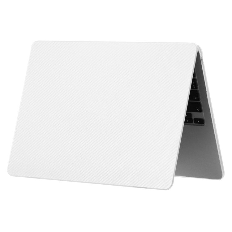 For MacBook Air 15 inch (2025) / (2024) A3114 M3 / (2023) M2 A2941 Case Carbon Fiber Texture Plastic Laptop Cover - Transparent