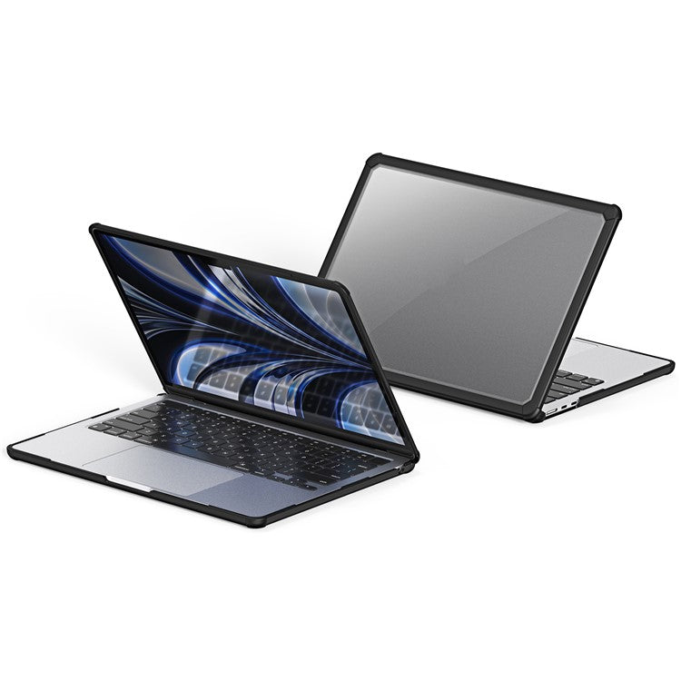DUX DUCIS LCGM Series Glossy Case for Macbook Air 15 inch (2025) / (2024) A3114 / (2023) A2941 TPU+PC Protective Shell - Black