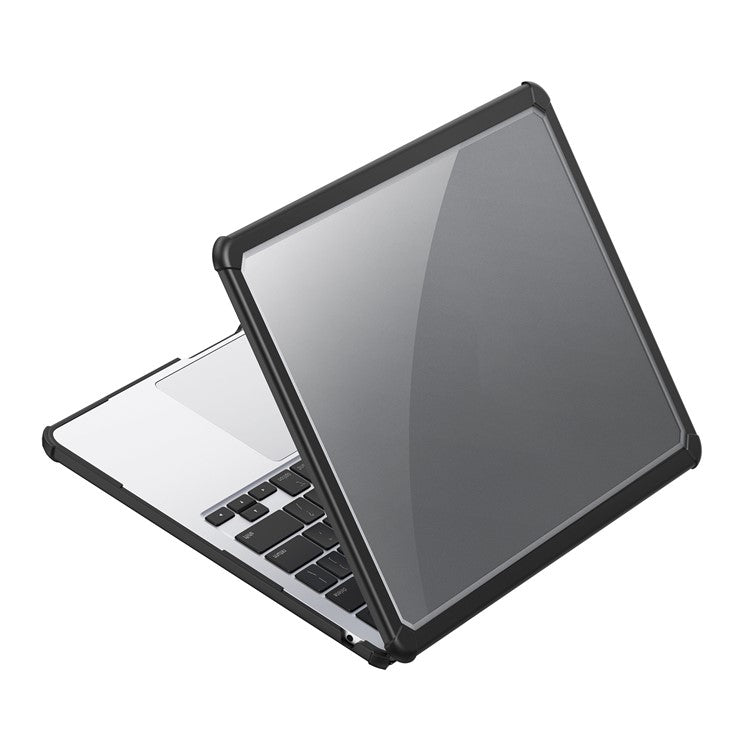 DUX DUCIS LCGM Series Glossy Case for Macbook Air 15 inch (2025) / (2024) A3114 / (2023) A2941 TPU+PC Protective Shell - Black