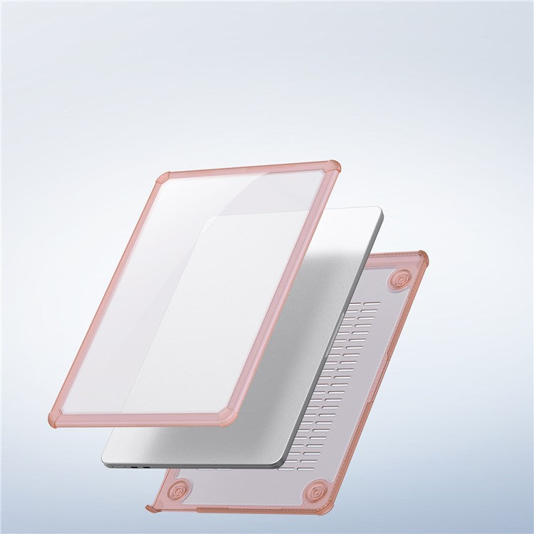 DUX DUCIS LCGM Series Glossy Case for Macbook Air 15 inch (2025) / (2024) A3114 / (2023) A2941 TPU+PC Protective Shell - Pink