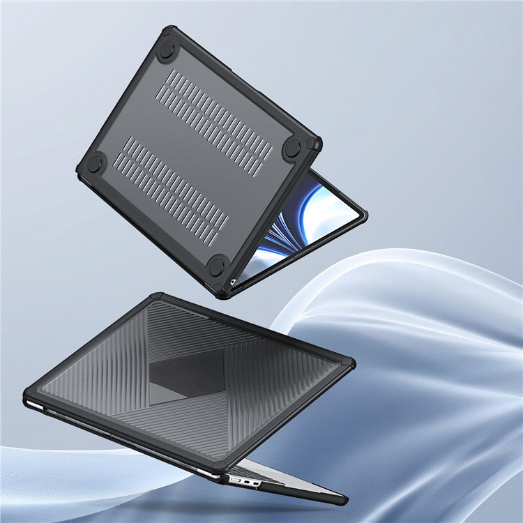 DUX DUCIS LCGH Series for MacBook Air 15 inch (2025) / (2024) / (2023) Case TPU+PC Laptop Protective Cover - Black