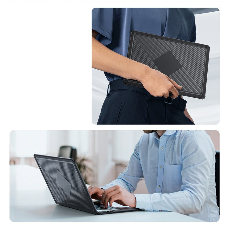 DUX DUCIS LCGH Series for MacBook Air 15 inch (2025) / (2024) / (2023) Case TPU+PC Laptop Protective Cover - Black