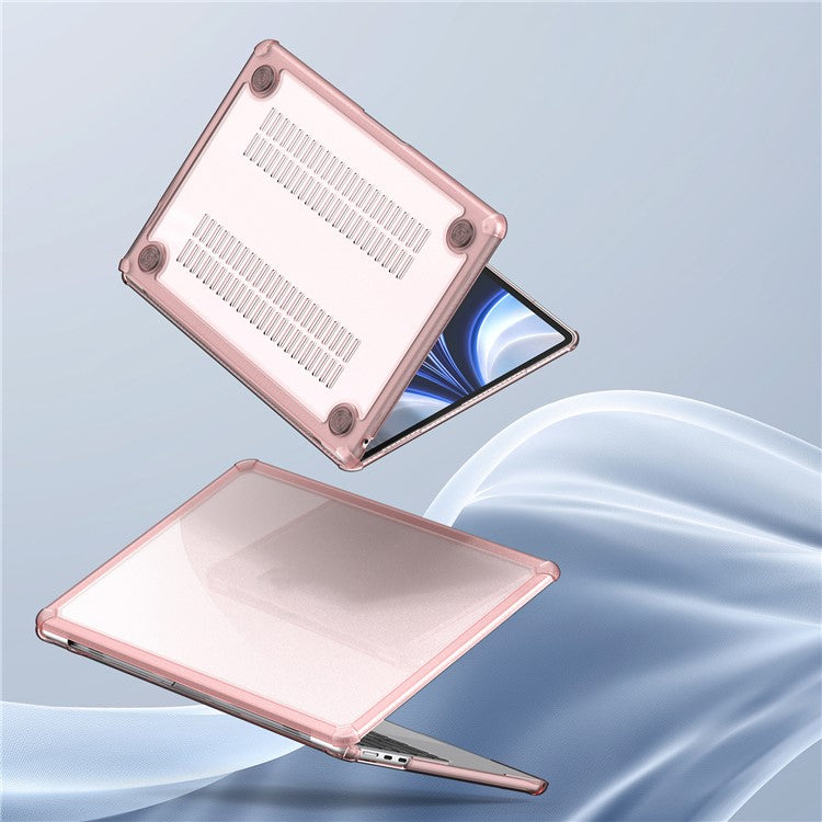 DUX DUCIS LCGM Series Laptop Case for MacBook Pro 13 inch (2016-2021) (A1706, A1708, A1989, A2159, A2251, A2289, A2338) TPU+PC Glossy Cover - Pink