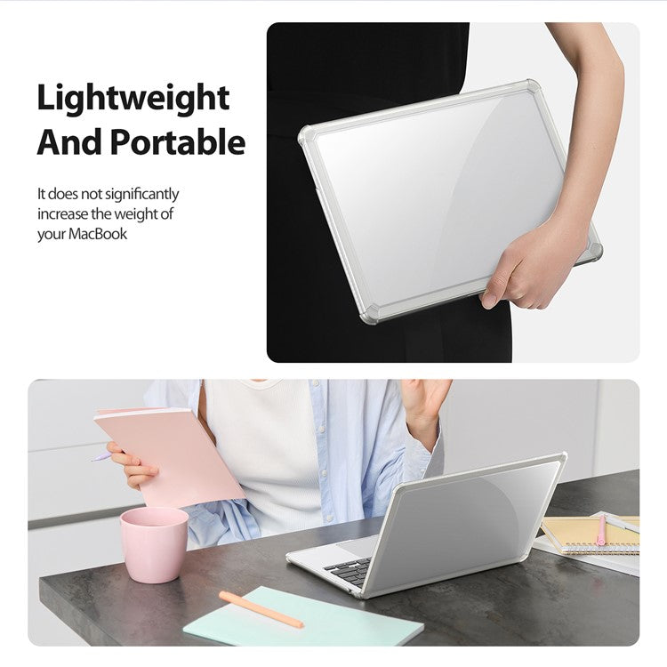 DUX DUCIS LCGM Series Laptop Case for MacBook Pro 13 inch (2016-2021) (A1706, A1708, A1989, A2159, A2251, A2289, A2338) TPU+PC Cover - Transparent