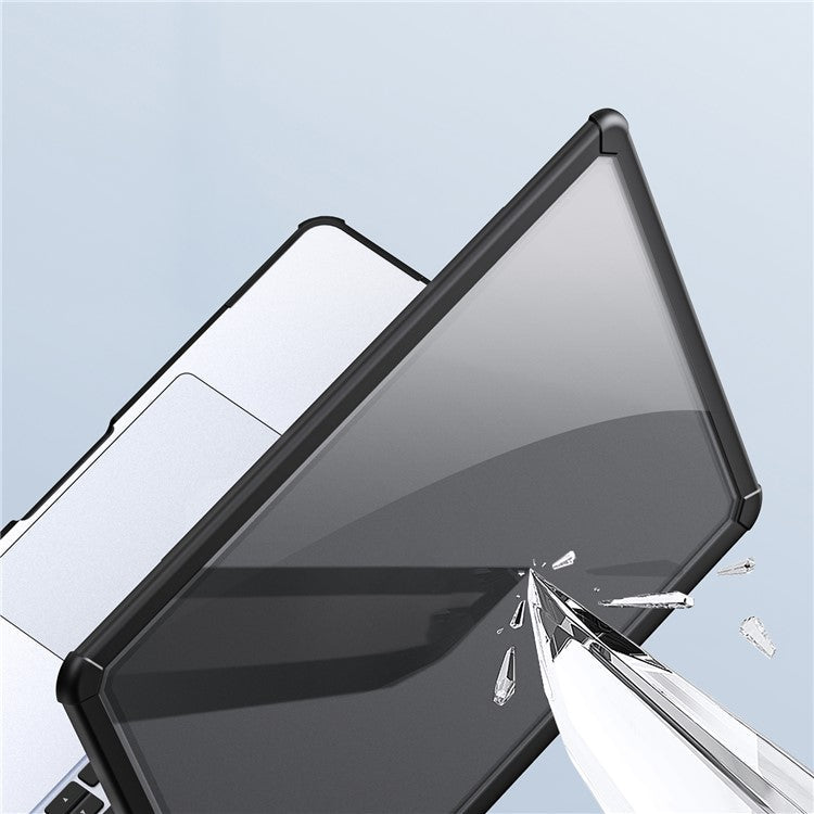 DUX DUCIS LCGM Series Glossy Case for Macbook Air 13 inch (2025) / (2024) / (2022) A2681 A3113 Anti-Scratch TPU+PC Shell - Black