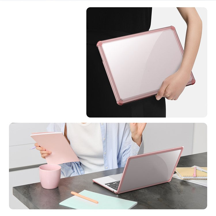DUX DUCIS LCGM Series Glossy Case for MacBook Air 13 inch (2025) / (2024) / (2022) A2681 A3113 Anti-Scratch TPU+PC Shell - Pink