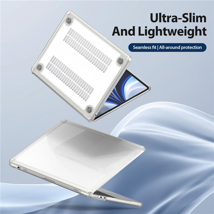 DUX DUCIS LCGM Series Glossy Case for Macbook Air 13 inch (2025) / (2024) / (2022) A2681 A3113 Anti-Scratch TPU+PC Shell  - Transparent