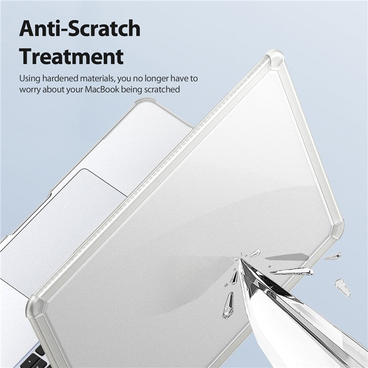 DUX DUCIS LCGM Series Glossy Case for Macbook Air 13 inch (2025) / (2024) / (2022) A2681 A3113 Anti-Scratch TPU+PC Shell  - Transparent