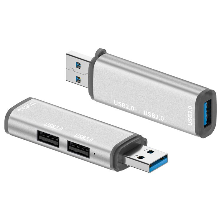 ADS-302A USB Adapter Hub to 1 x USB 3.0 + 2 x USB 2.0 Expansion Station - Silver