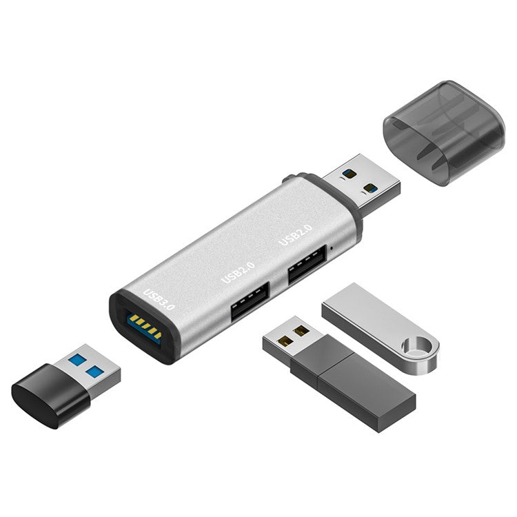 ADS-302A USB Adapter Hub to 1 x USB 3.0 + 2 x USB 2.0 Expansion Station - Silver