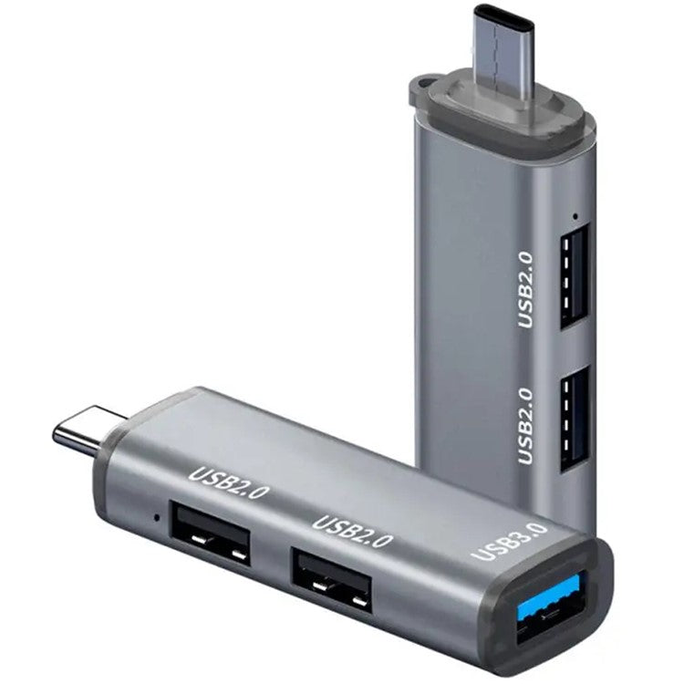 ADS-302C Type-C Adapter Hub to USB 3.0 +  Dual USB 2.0 Expansion Station - Grey