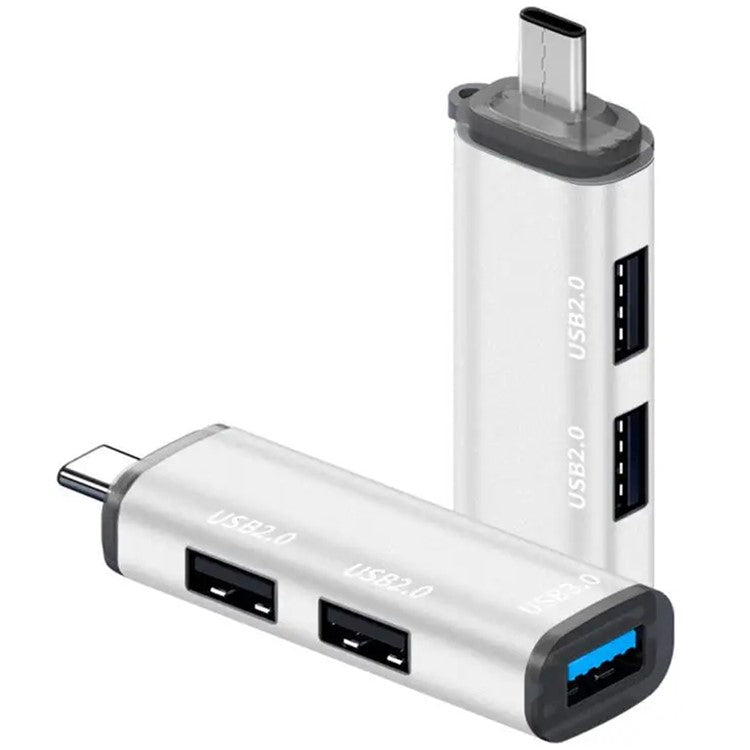 ADS-302C Type-C Adapter Hub to USB 3.0 +  Dual USB 2.0 Expansion Station - Silver