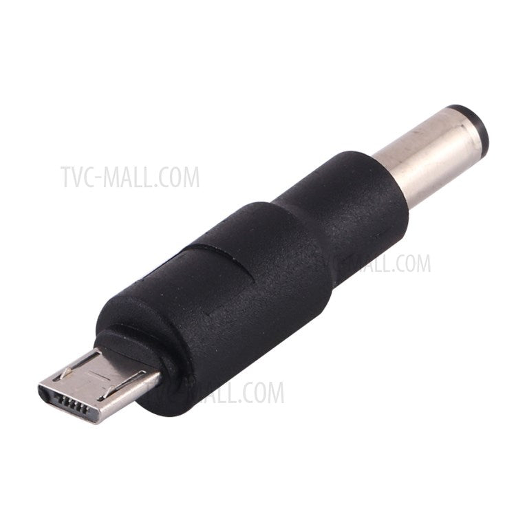10Pcs DC Power Plug 5.5 x 2.1mm Male To Micro USB Male Adapter