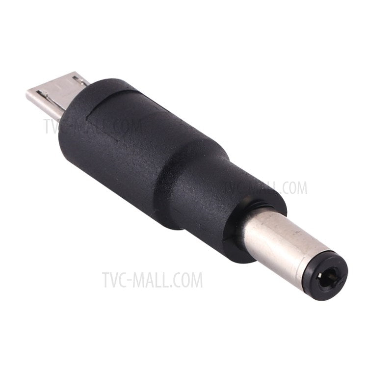 10Pcs DC Power Plug 5.5 x 2.1mm Male To Micro USB Male Adapter