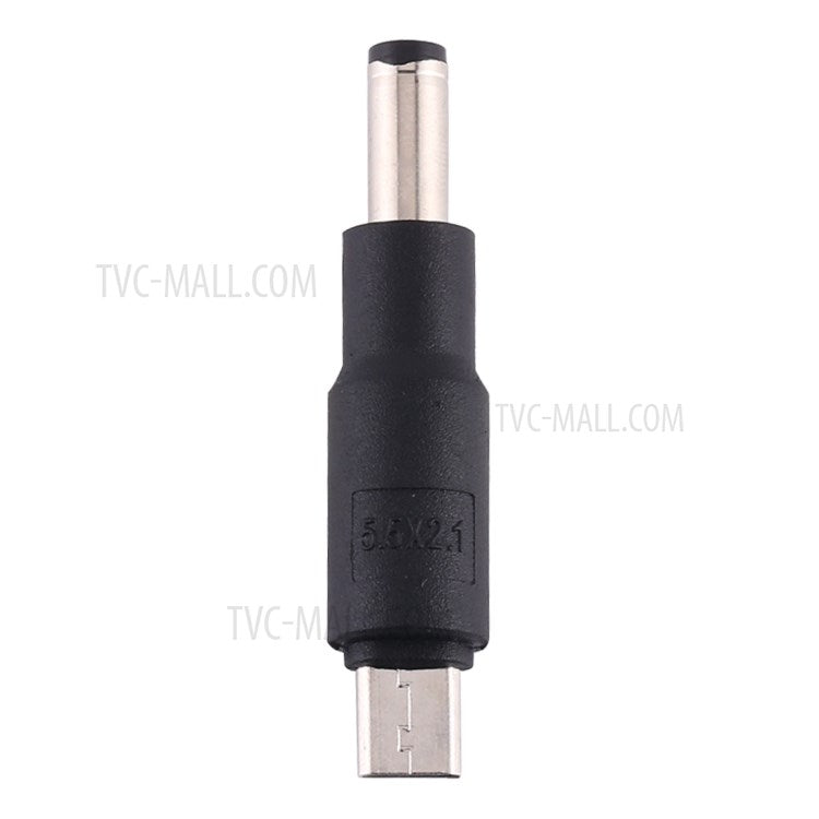 10Pcs DC Power Plug 5.5 x 2.1mm Male To Micro USB Male Adapter