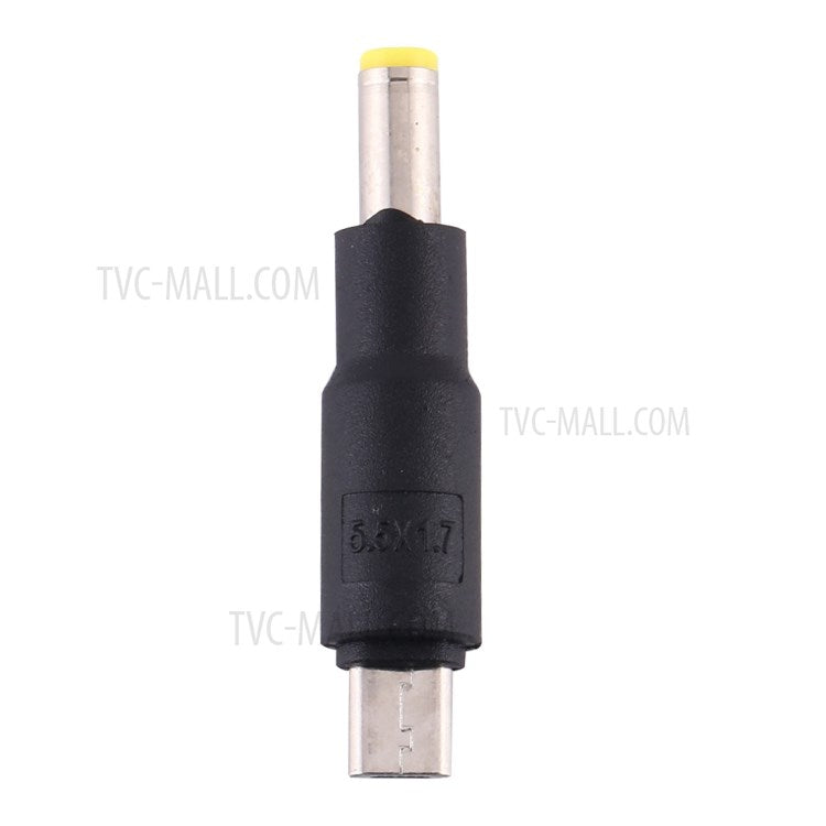 10Pcs DC Power Plug 5.5 x 1.7mm Male to Micro USB Male Adapter